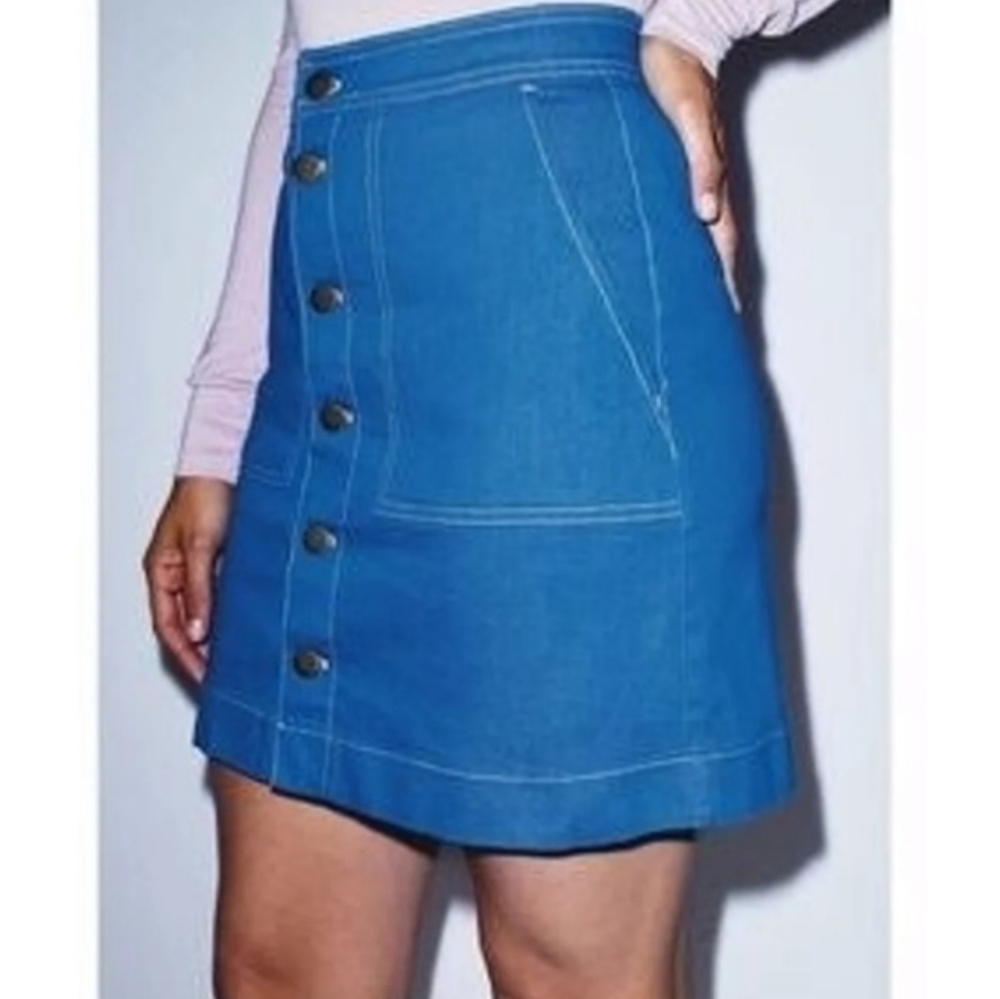 American Apparel Denim Pocket Skirt